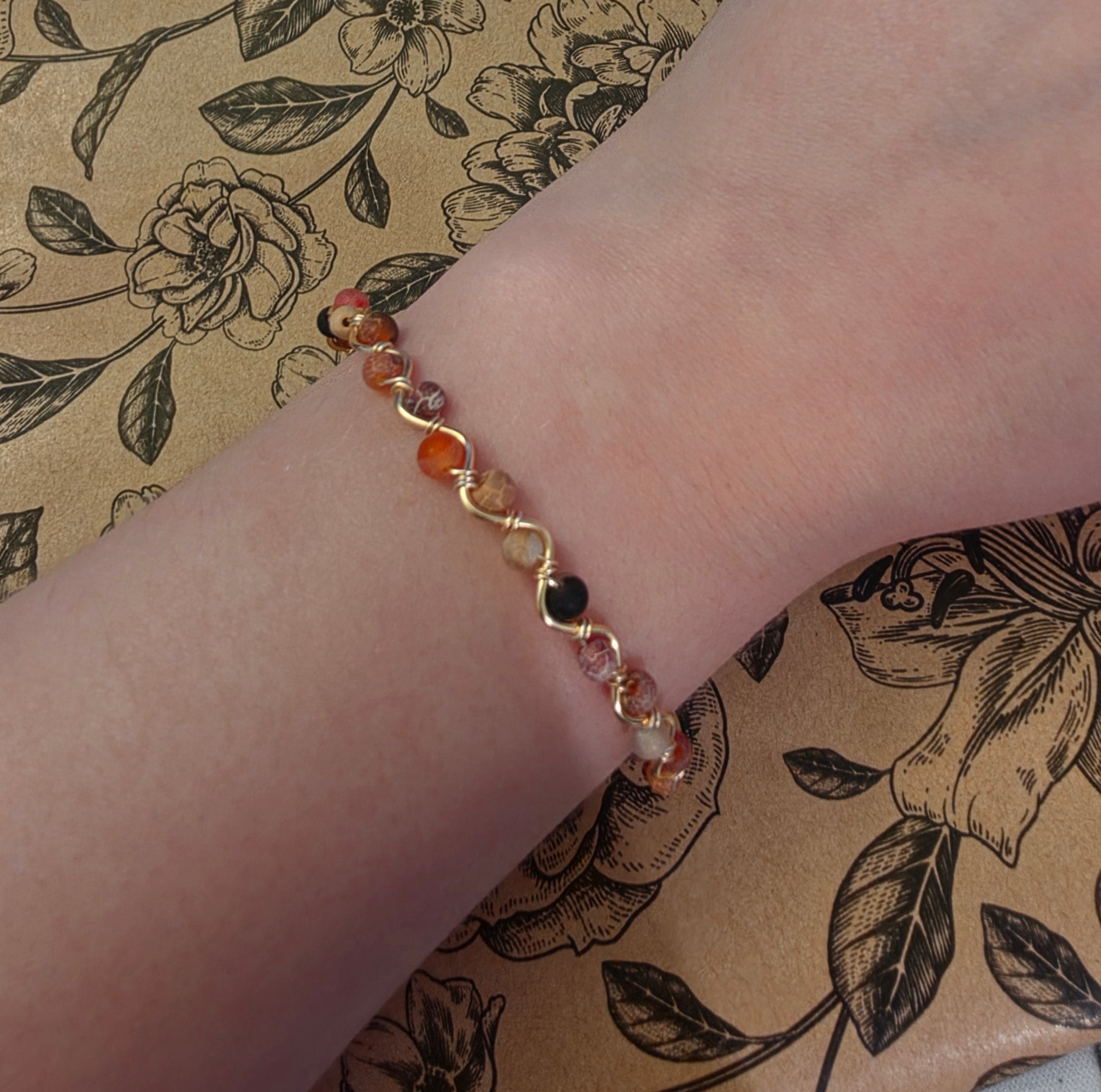 Golden Rainbow Agate Bracelet