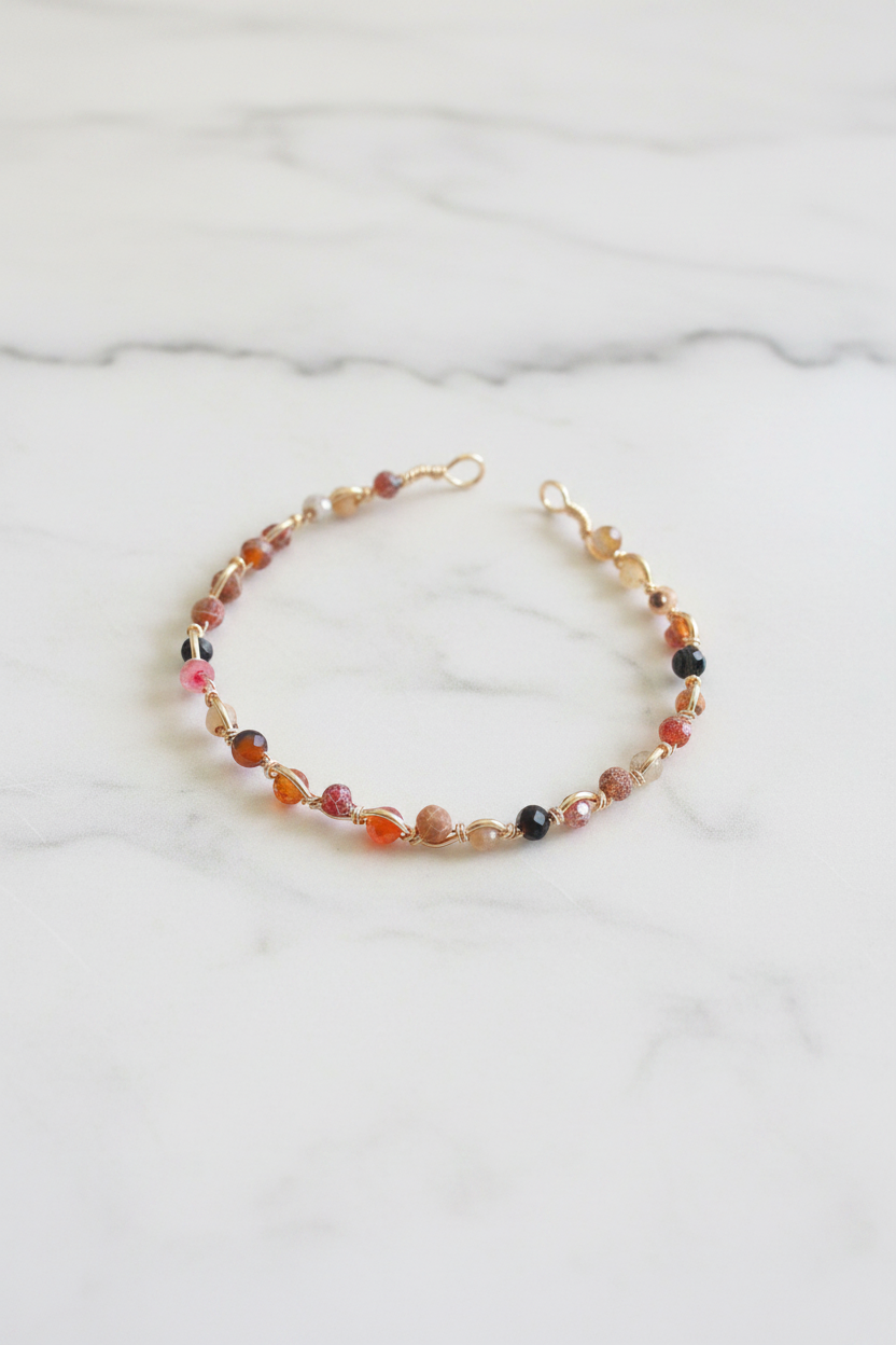Golden Rainbow Agate Bracelet