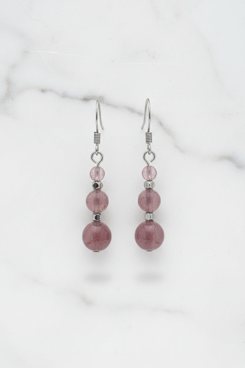 Strawberry Quartz Earrings