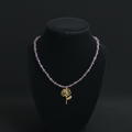 Purple Rose Necklace