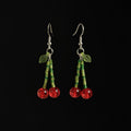 Silver Cherry Earrings