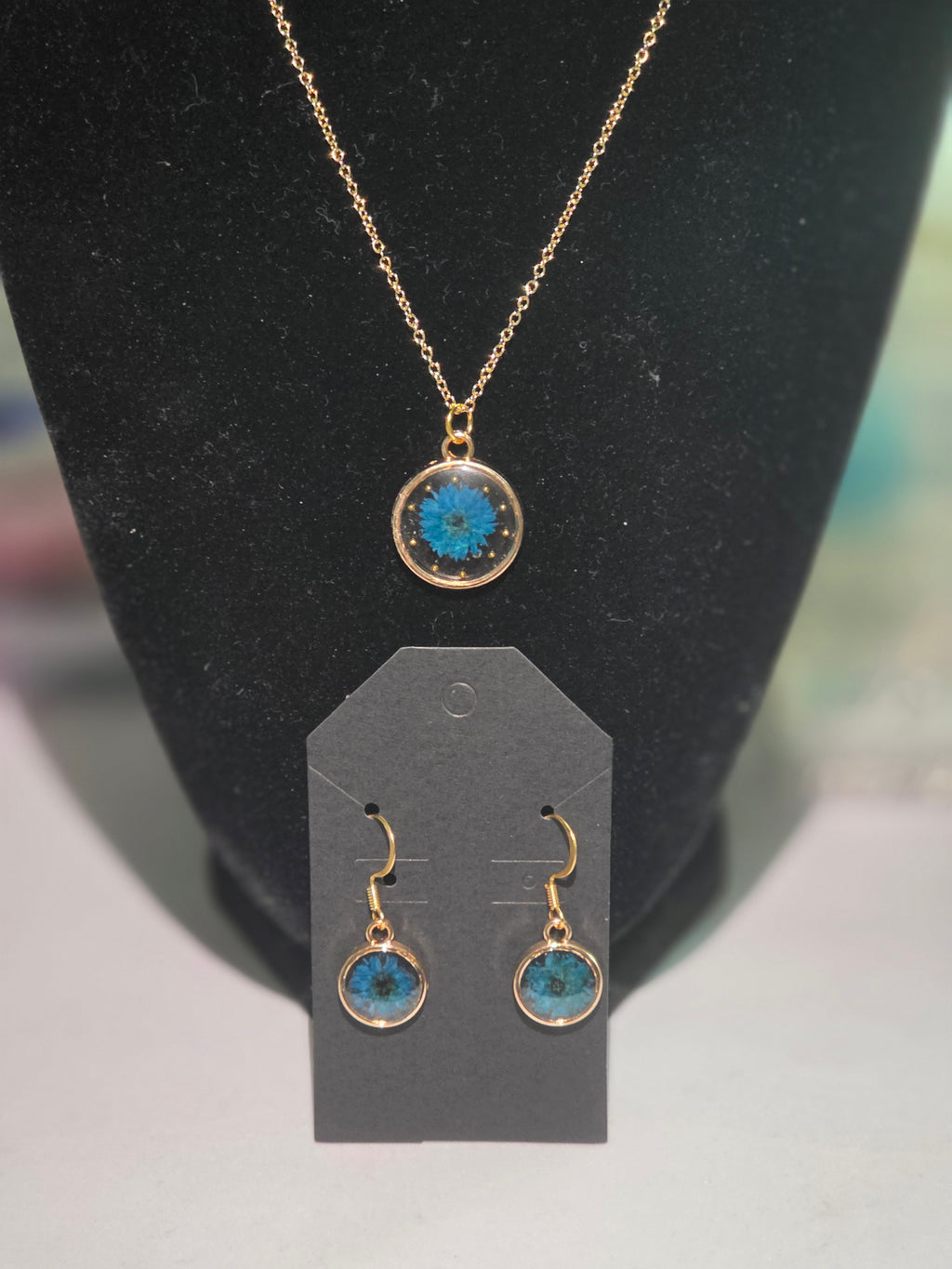 Blue Pressed Flower Set
