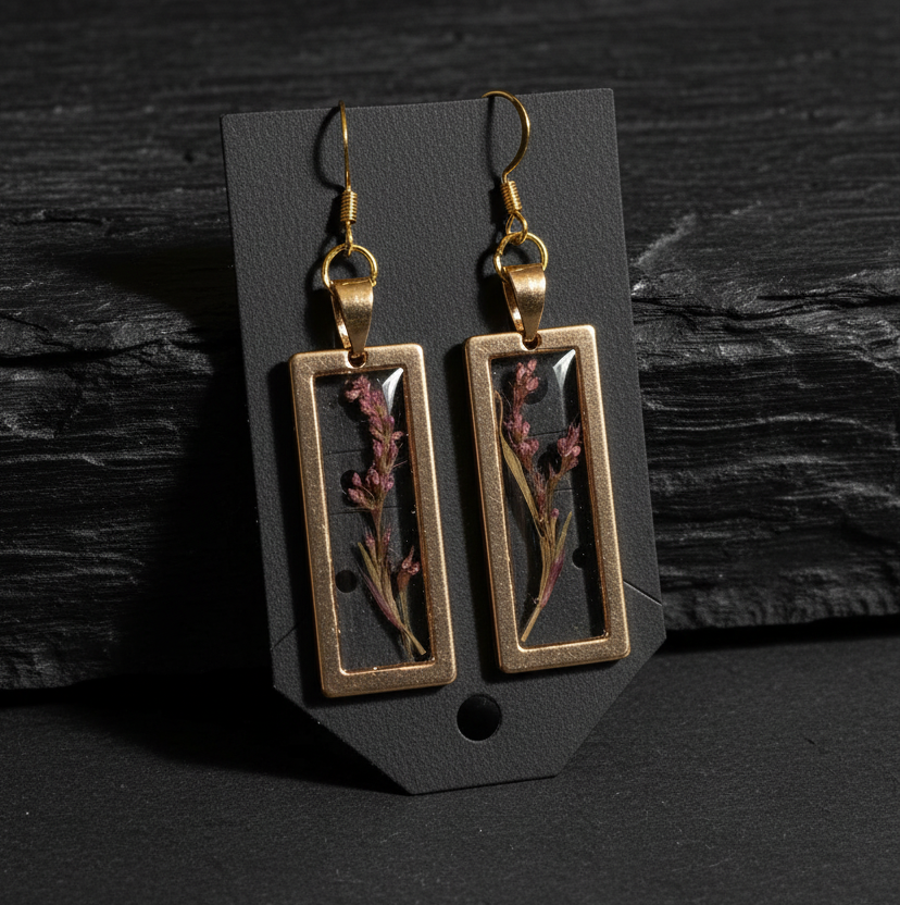 Pressed Flower Earrings