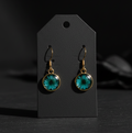 Blue Pressed Flower Earrings