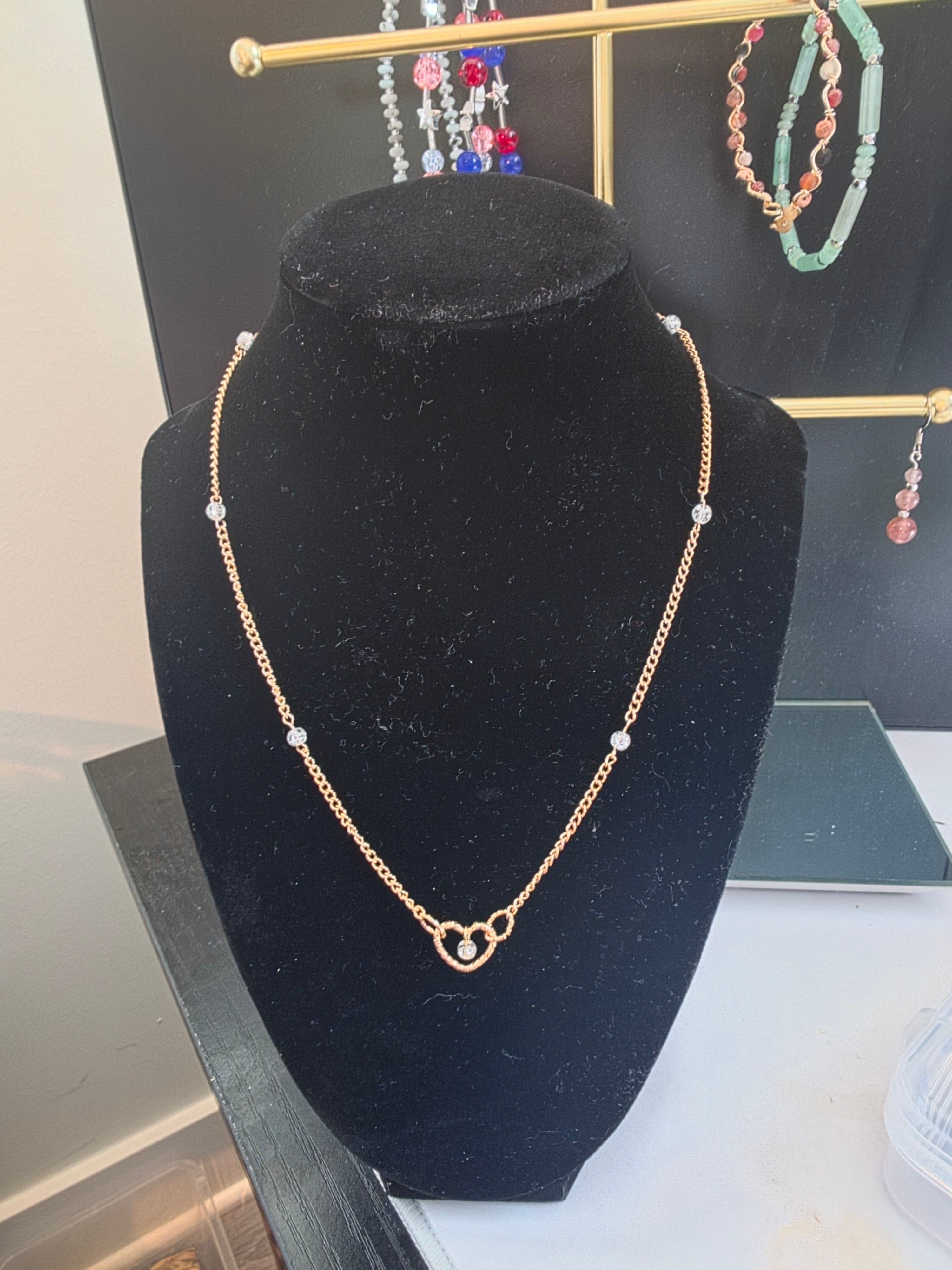 Crystal Hearts Necklace