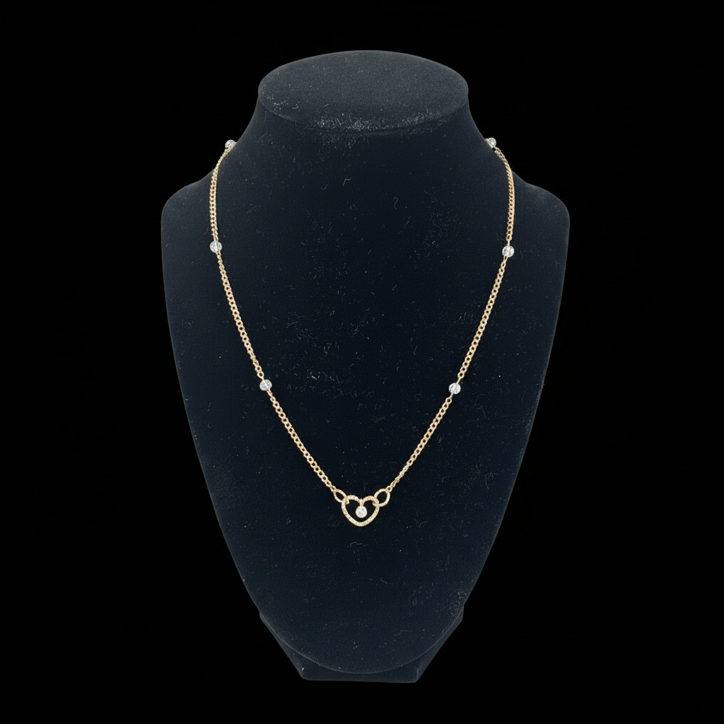 Crystal Hearts Necklace