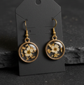 Gold Pressed Flower Earrings