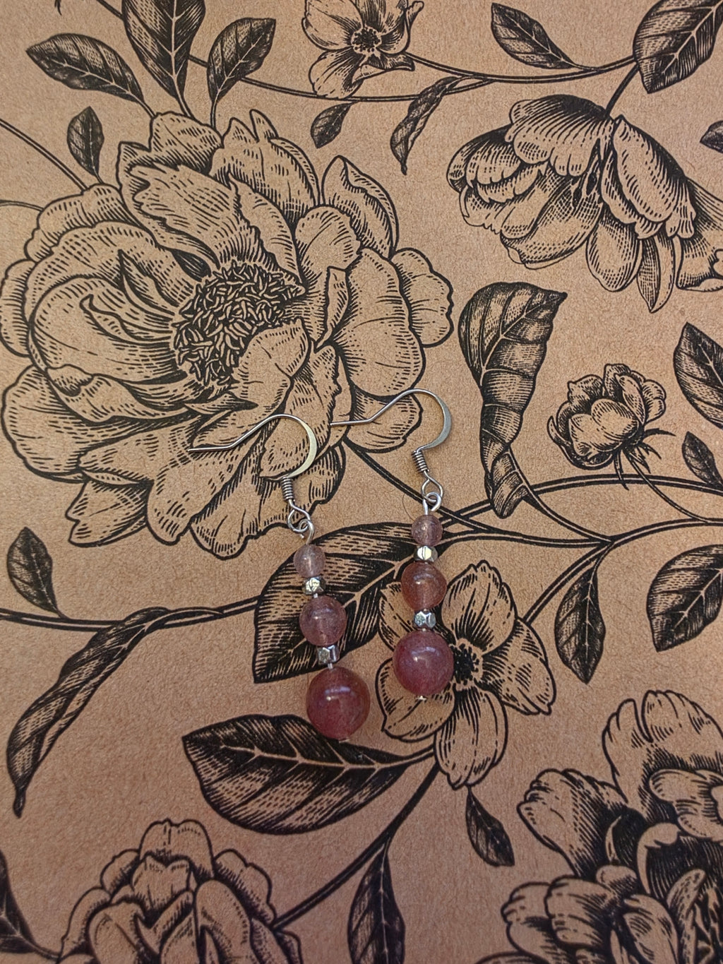 Strawberry Quartz Earrings