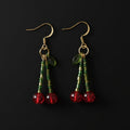 Gold Cherry Earrings