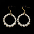 Faux Pearl Hoops